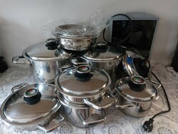Zepter cookware set + hob + pressure cooker lid