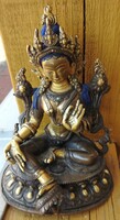 Gilded bronze Buddha - Tara statue