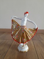 Antik német art deco porcelán táncosnő figura