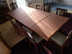 Étkezőasztal 6-12 személyes + 8 db. szék
