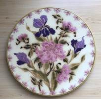 Plate of July Zsolnay with iris pattern ornament