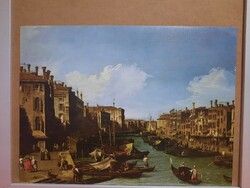 A festészet remekművei - A Canale Grande a Rialto híd közelében, Velencében reprodukció