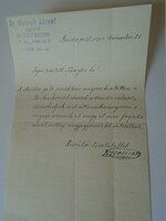 Ka337.6 Letter from Dr.Wei József's lawyer Budapest 1910