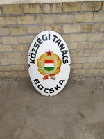 KÖZSÉGI TANÁCS BOCSKA ZOMÁNCTÁBLA , ZOMÁNC TÁBLA