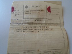 Ka337.11 Telegram moussong tobacco audit Pécs 1906 arad