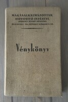 Vénykönyv + tömb Ferencz József Pénztár 1941