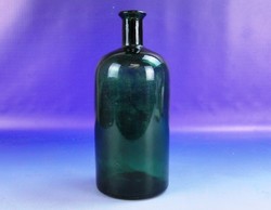 0F658 Antik méregzöld gyógyszeres üveg patika üveg