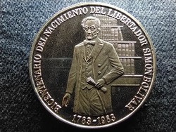 Venezuela Simon Bolivar 200. évfordulója .900 ezüst 100 bolívar 1983 PP (id61503)