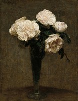 Latour - Fehér rózsa - vászon reprint vakrámán