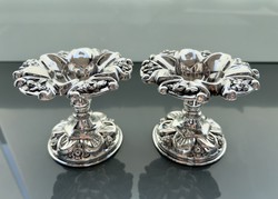 127T. From HUF 1! Antique silver (186 g) caviar offering pair with 1840 hallmark.
