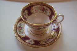 Angol koronás,Royal Albert "Lady Hamilton"márkajelű,rózsa mintás,finom márkás porcelán kávézó szett.