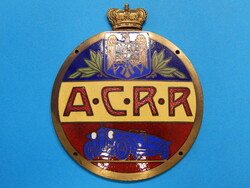 Bucharest Bucharest 1925, a.C.R.R. Enameled badge (automobil club regat roman)