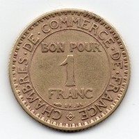 Franciaország 1 francia Frank, 1922