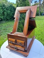 Old shaving mirror with drawer storage