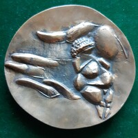 Kiss Nagy András: Országos Kisplasztikai Biennálé Pécs, bronz érem