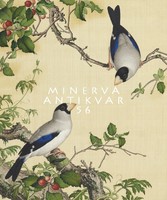 18. századi kínai selyem festmény reprint nyomata, cseresznye faág meggyvágó pár ázsiai madarak