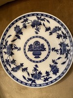 Antique 1871? Early English minton plate with delft cobalt blue pattern 26.5 cm in diameter