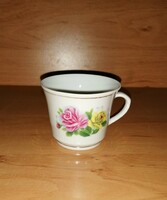Kínai rózsás porcelán kávéscsésze  (9/d)