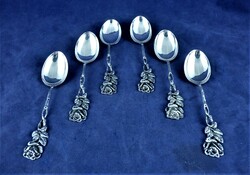 Fine, antique, silver teaspoons, German, ca. 1925!