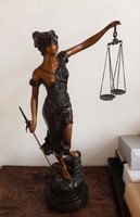 Justitia szobor /76 cm bronz/ (011)