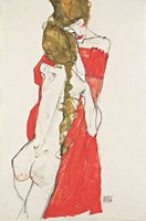 Egon Schiele - Anya lányával - vászon reprint vakrámán
