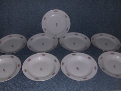 Zsolnay porcelain plate set - 5 flat 4 deep (s-5)