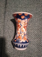 Gyorsba féláron –  Antik, japán Imari kézzel festett porcelán tölcséres váza
