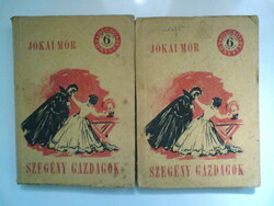 Régi  könyv 1955  - Jókai Mór : Szegény gazdagok I.- II. (Olcsó könyvtár sorozat)