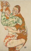 Egon Schiele - Szeretkezés - vászon reprint vakrámán