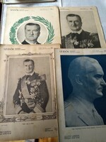 14 db Uj Idők lap Horthy Miklós/István/felesége/csendőr fényképpel a címlapon