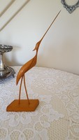 Retro wooden bird, heron 44 cm.