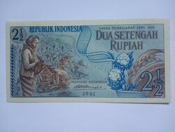Unc 2 1/2 Rúpia Indonézia 1961  !!