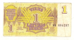 1 rubel rublis 1992 Lettország 3.