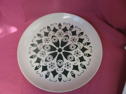 Retro granite green mandala floral plate
