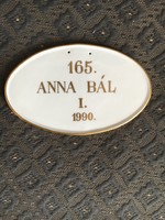Anna-ball Herend plaque, 1st place - custom made