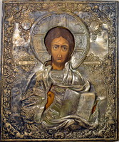 1900 Around Russian Orthodox occult icon: Christ the Teacher