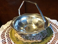 Luxurious, silver-plated, antique, 8-square, base, fruit or cookie tray
