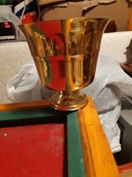 Huge old copper brass pot / champagne cooler (21x22.8 cm)