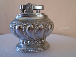 Ronson Antique Silver Plated Table Lighter 1950s-1960s Gasoline in Brilliant Condition