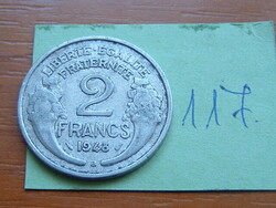 FRANCIA 2 FRANCS FRANK 1948 / B, ALU.  117.