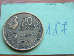FRANCIA  20 FRANCS FRANK 1950 / B, (Beaumont-le-Roger), KAKAS  117.
