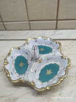 Porcelain, gold-edged 3-piece centerpiece for sale!.