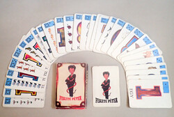 Ritkaság! Régi retró vintage Fekete Péter számkártya kártyajáték kártyapakli játék kártya pakli