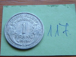 FRANCIA 1 FRANC FRANK 1949 / B,  ALU.  117.