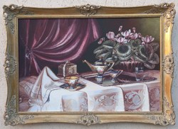 Decorative large table still life oil painting