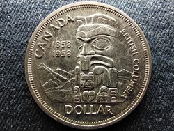 Kanada 100 éves Brit Kolumbia .800 ezüst 1 Dollár 1958 (id61341)