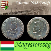 Petőfi silver 5 forint 1948