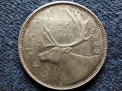 Kanada II. Erzsébet .800 ezüst 25 Cent 1966 (id50836)