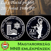 Lake Placid ezüst 200 forint piefort PP 1980