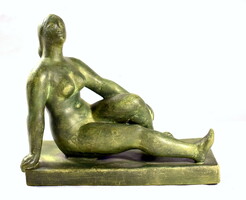 László Marosán (1916 - 1991): sitting nude sculpture